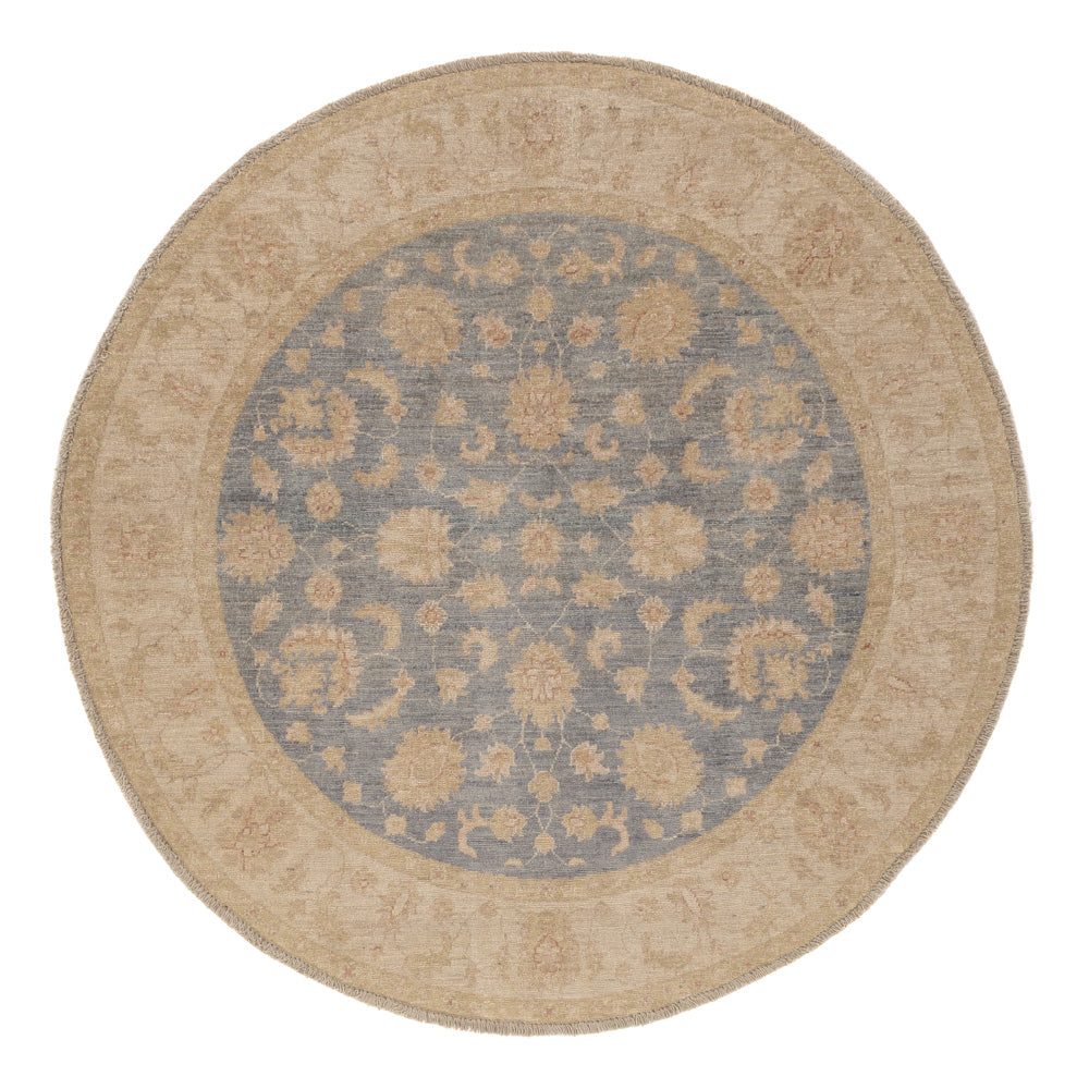 Tapis Ziegler ronde  - 150 x 150 cm - bleu