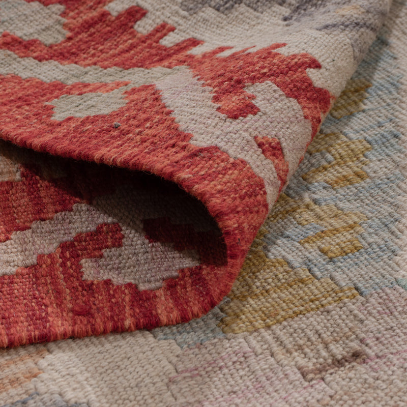 Läufer Kelim - Splash - 246 x 83 cm - mehrfarbig