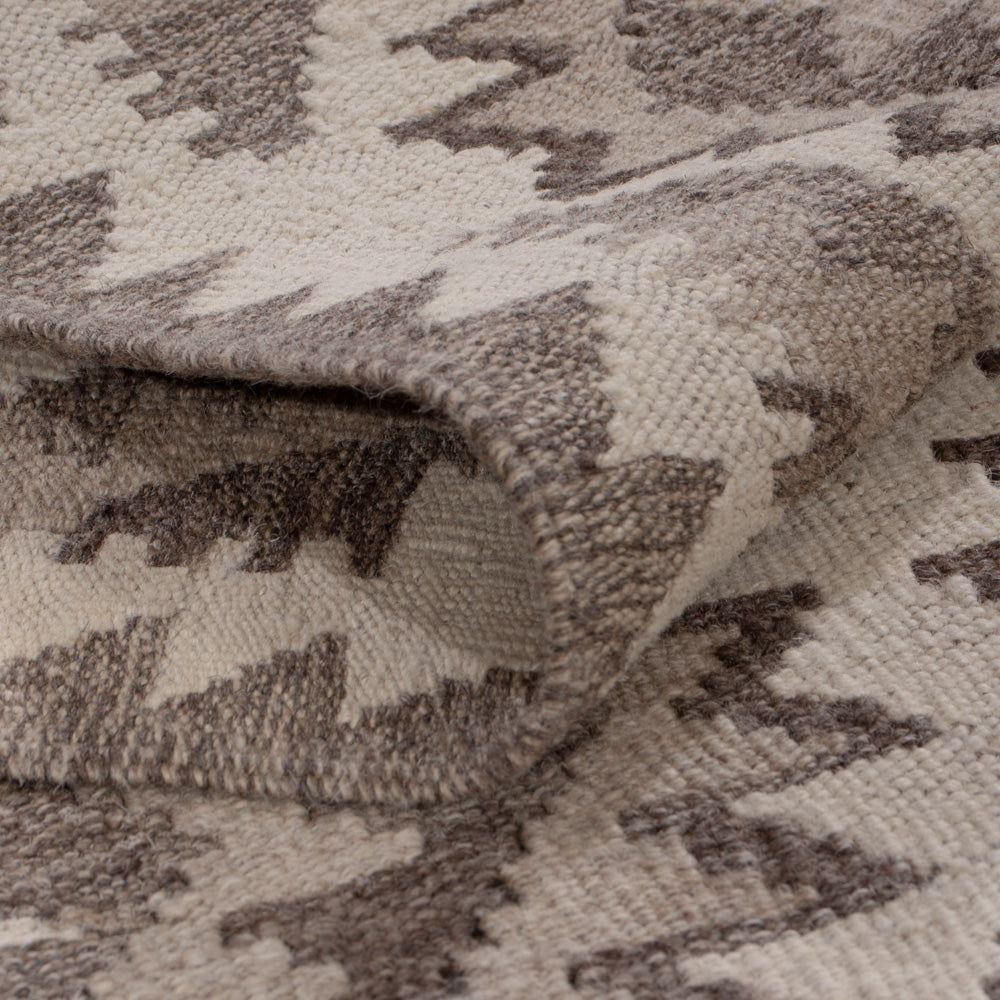 Läufer Kelim - Splash - 242 x 85 cm - dunkelgrau