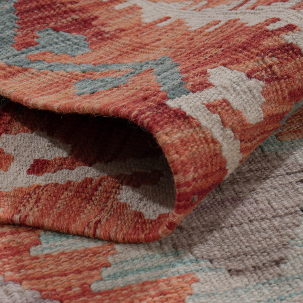 Läufer Kelim - Splash - 290 x 79 cm - mehrfarbig