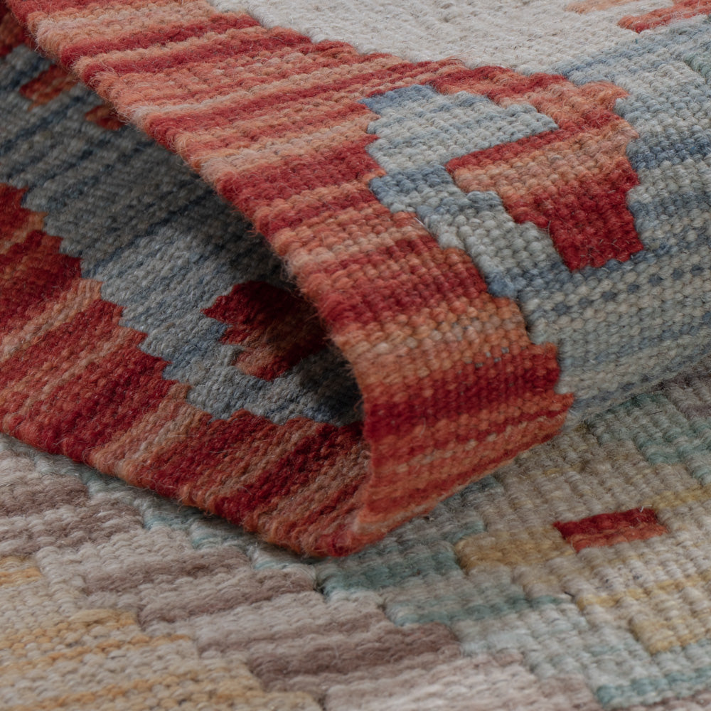 Läufer Kelim - Splash - 243 x 80 cm - mehrfarbig