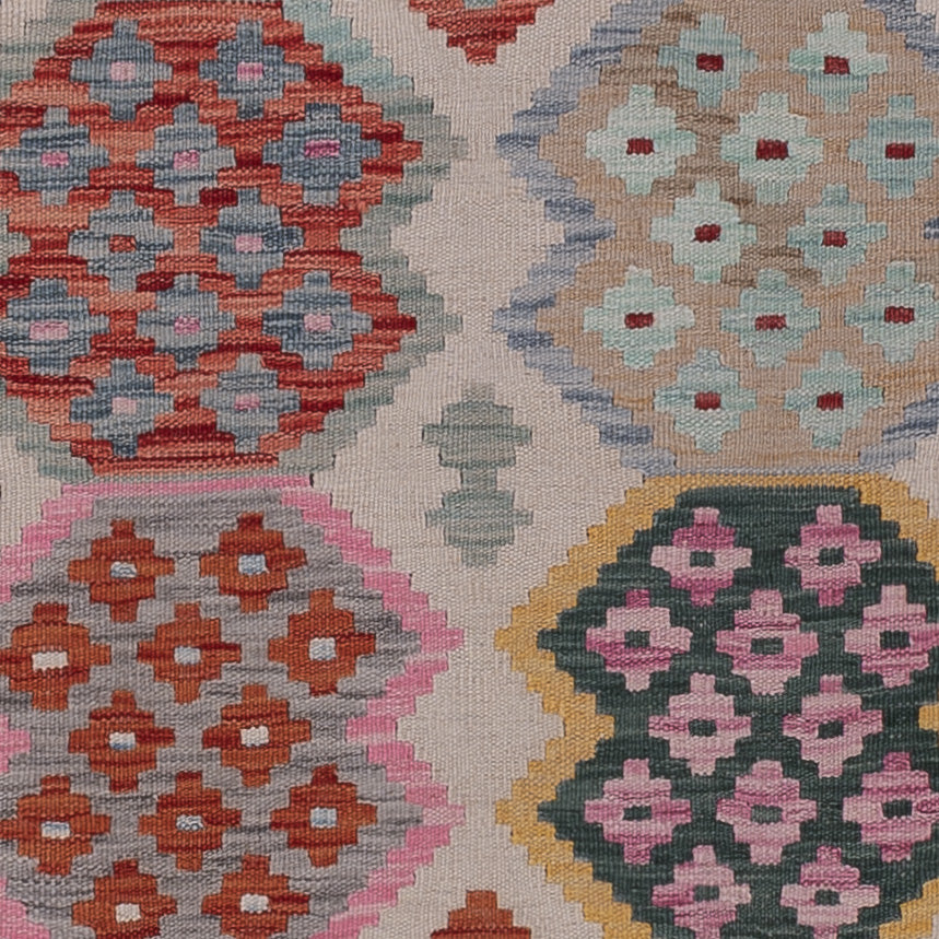 Läufer Kelim - Splash - 299 x 87 cm - mehrfarbig