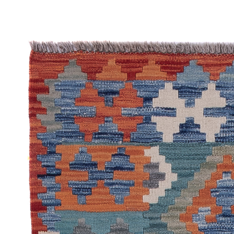 Läufer Kelim - Splash - 296 x 83 cm - mehrfarbig