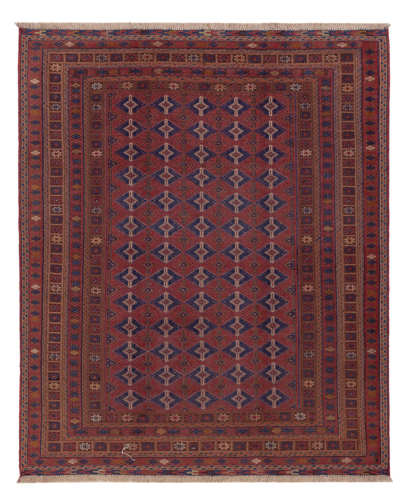 Kelim Teppich - Oriental - 194 x 156 cm - dunkelrot