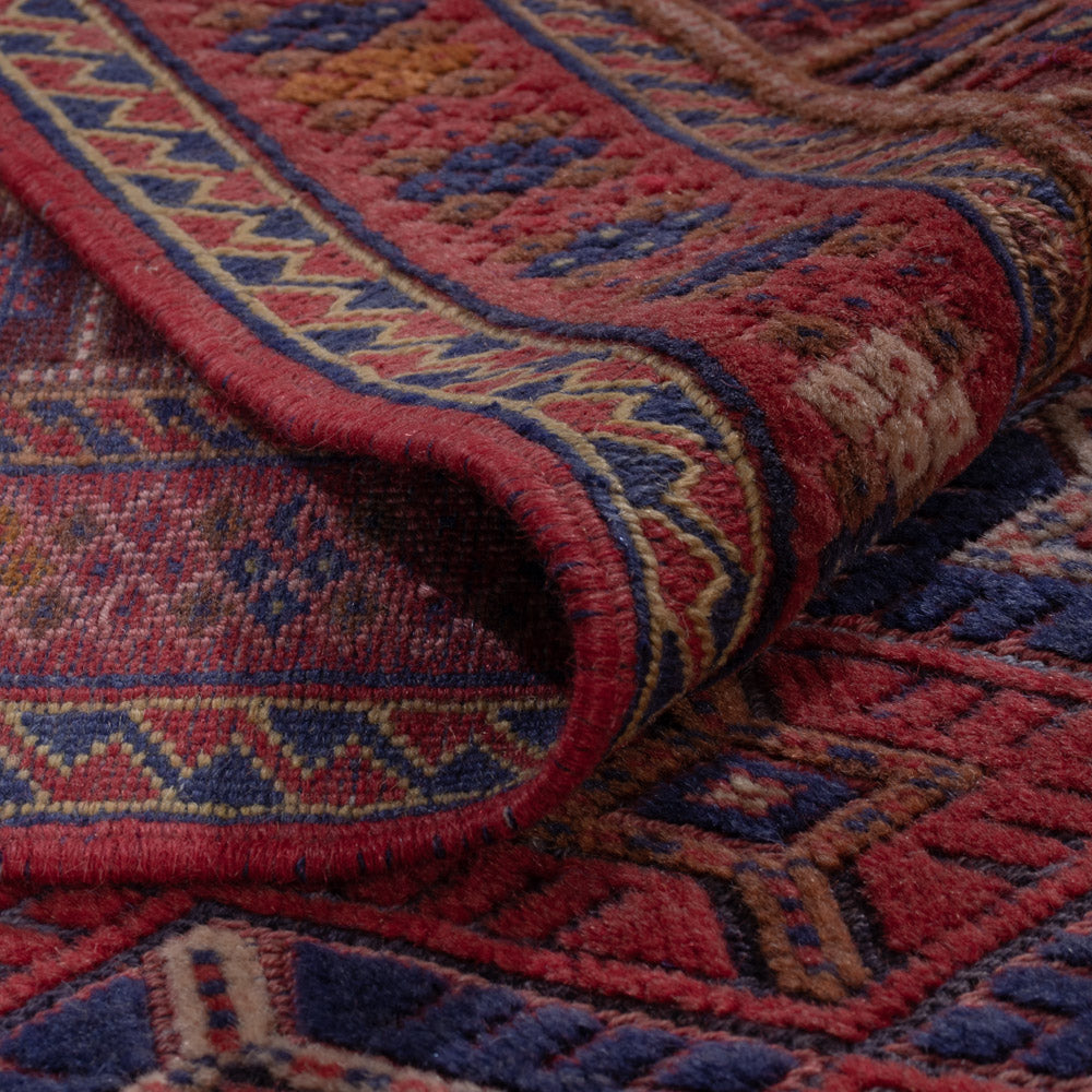 Kelim Teppich - Oriental - 194 x 156 cm - dunkelrot