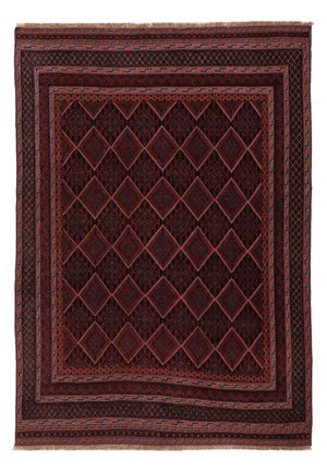 Kelim Teppich - Oriental - 203 x 140 cm - dunkelrot