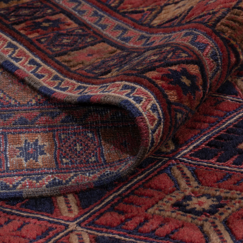 Kelim Teppich - Oriental - 196 x 159 cm - dunkelrot