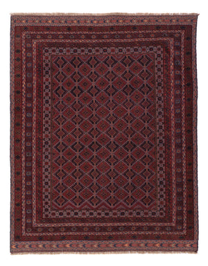 Kelim Teppich - Oriental - 196 x 159 cm - dunkelrot