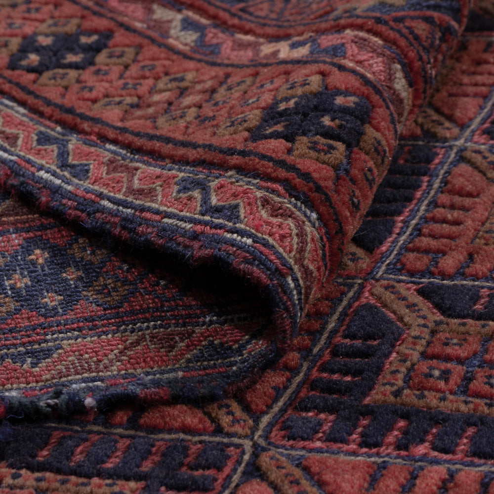 Kelim Teppich - Oriental - 196 x 159 cm - dunkelrot