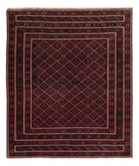 Kelim Teppich - Oriental - 184 x 155 cm - dunkelrot