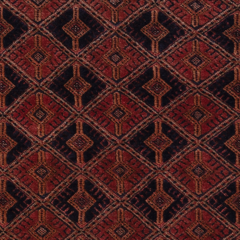Kelim Teppich - Oriental quadratisch  - 185 x 160 cm - dunkelrot