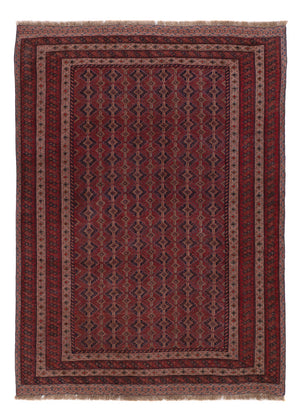 Kelim Teppich - Oriental - 205 x 145 cm - dunkelrot