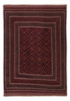 Kilim afghan Tapis 139x198cm - Rectangle / Rouge foncé / 139 x 198 cm Rectangle