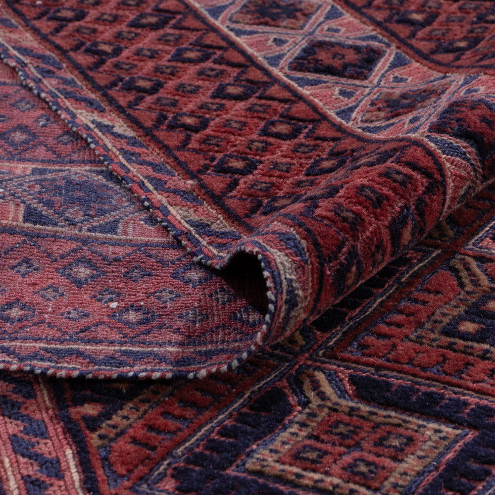 Kelim Teppich - Oriental - 188 x 152 cm - dunkelrot