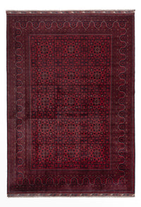 Afghan Teppich - Kunduz - 296 x 207 cm - dunkelrot
