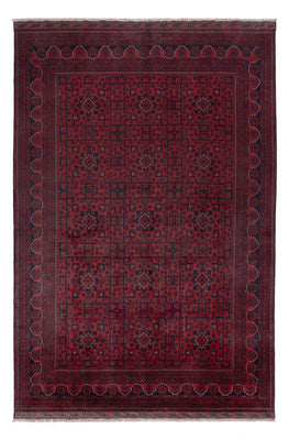 Afghan Teppich - Kunduz - 299 x 197 cm - dunkelrot