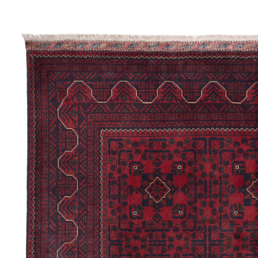 Afghan Teppich - Kunduz - 300 x 202 cm - dunkelrot