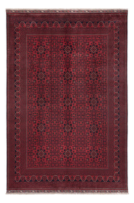 Tapis afghan - Kunduz - 295 x 198 cm - rouge foncé