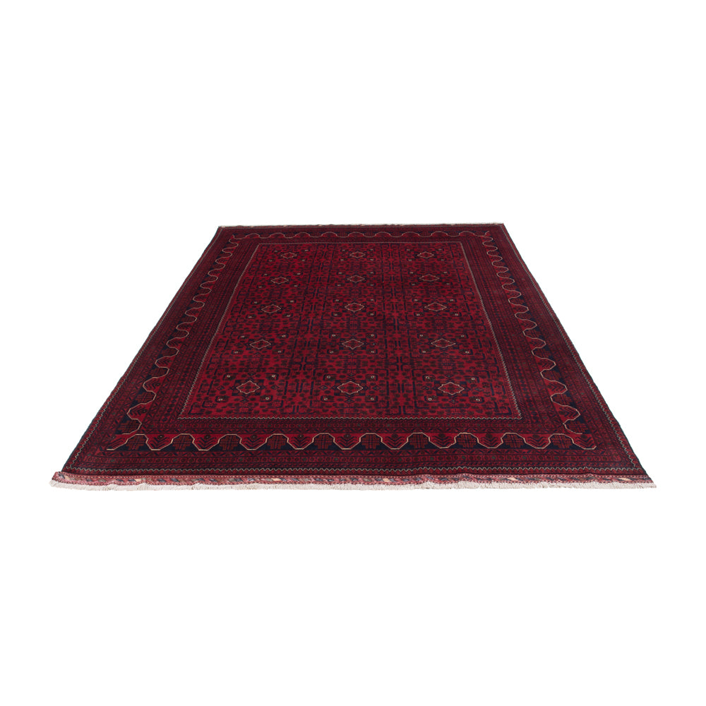 Tapis afghan - Kunduz - 288 x 204 cm - rouge foncé