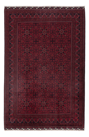 Afghan Teppich - Kunduz - 300 x 197 cm - dunkelrot