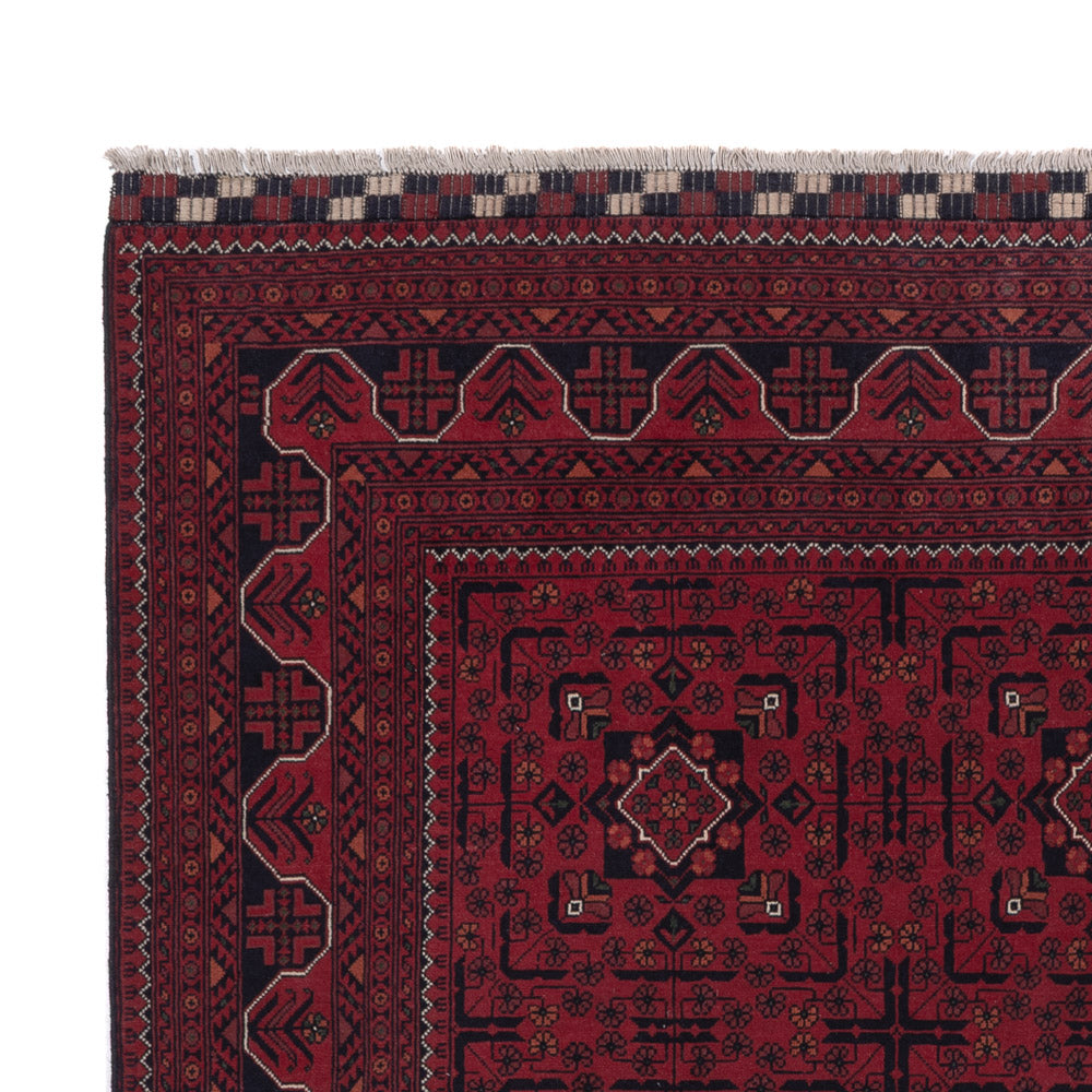 Afghan Teppich - Kunduz - 300 x 197 cm - dunkelrot