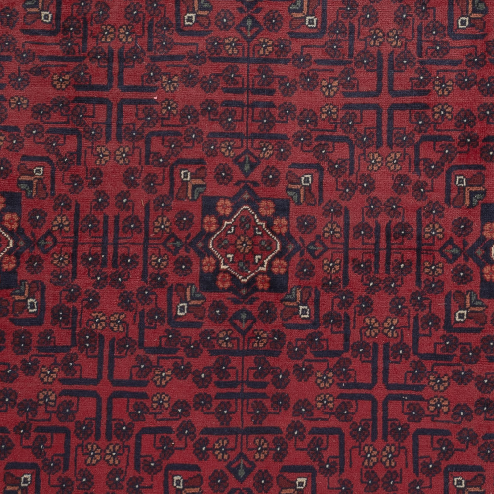 Tapis afghan - Kunduz - 290 x 199 cm - rouge foncé