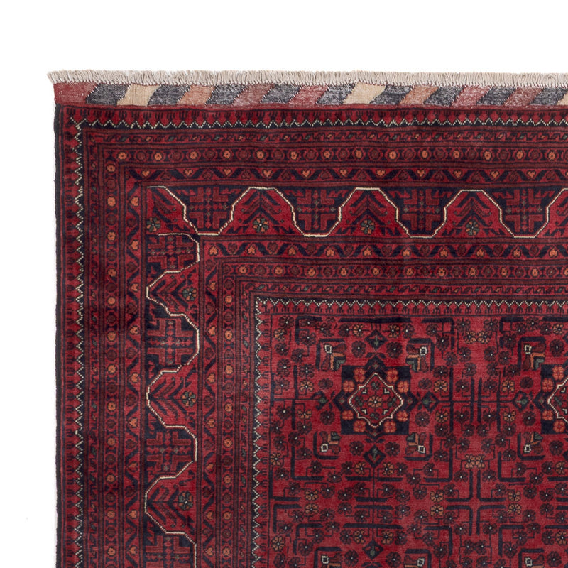 Tapis afghan - Kunduz - 290 x 199 cm - rouge foncé