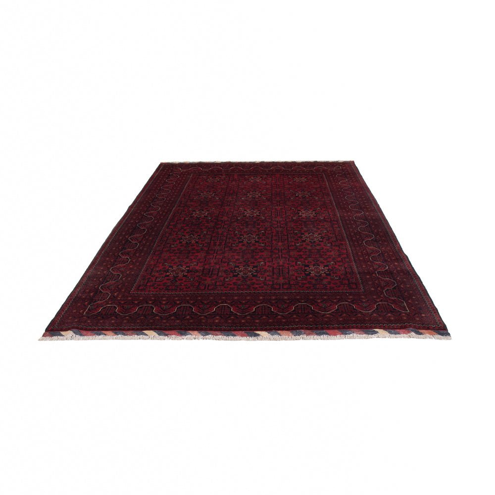 Tapis afghan - Kunduz - 290 x 199 cm - rouge foncé