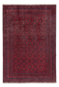Tapis afghan - Kunduz - 289 x 199 cm - rouge foncé