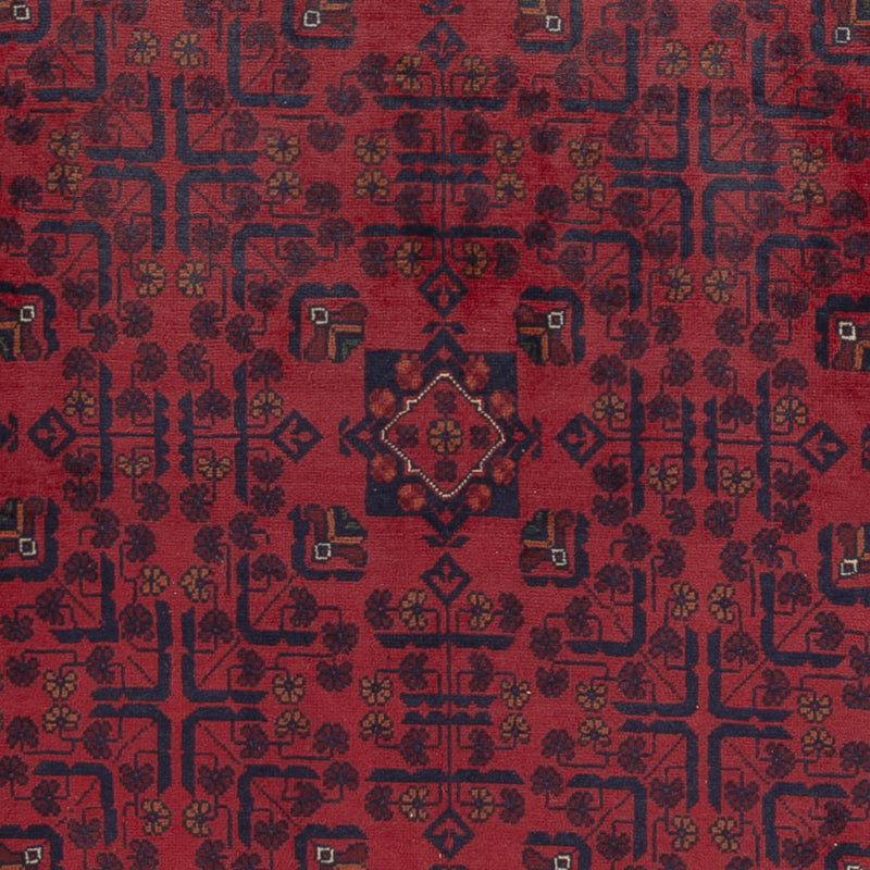 Tapis afghan - Kunduz - 289 x 199 cm - rouge foncé