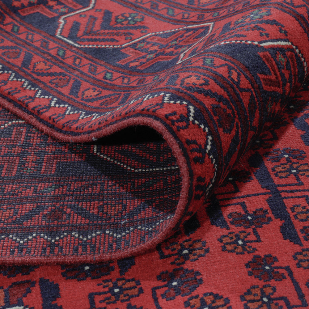 Afghan Teppich - Kunduz - 287 x 195 cm - dunkelrot
