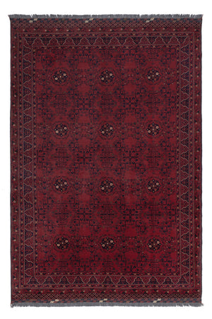 Afghan Teppich - Kunduz - 298 x 202 cm - dunkelrot