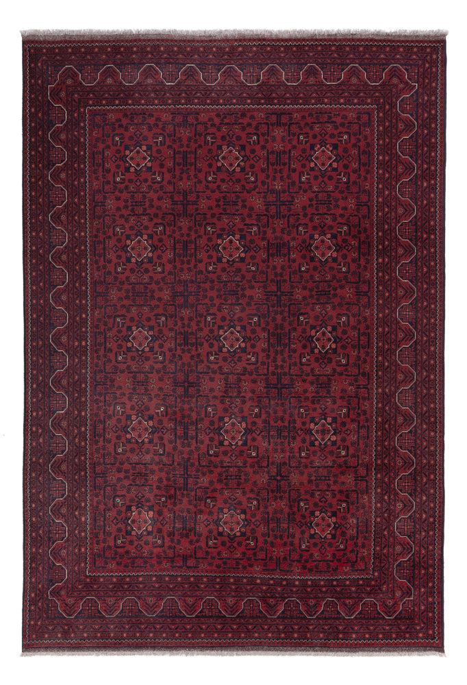 Afghan Teppich - Kunduz - 290 x 195 cm - dunkelrot