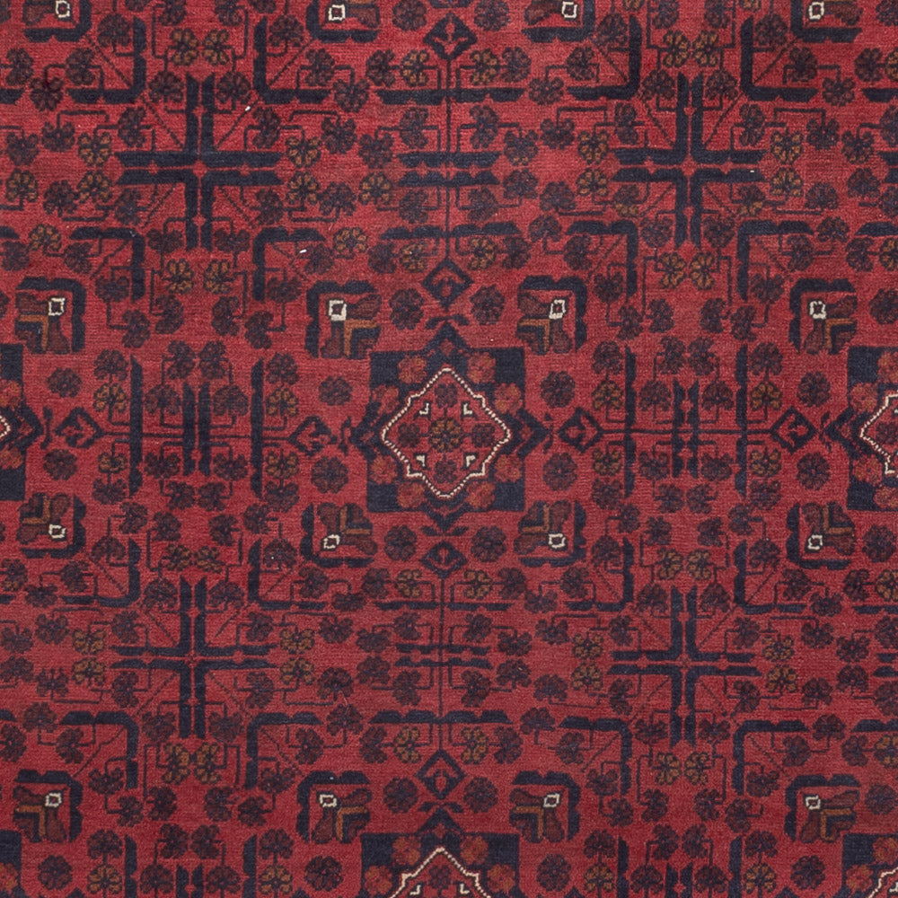 Tapis afghan - Kunduz - 292 x 198 cm - rouge foncé