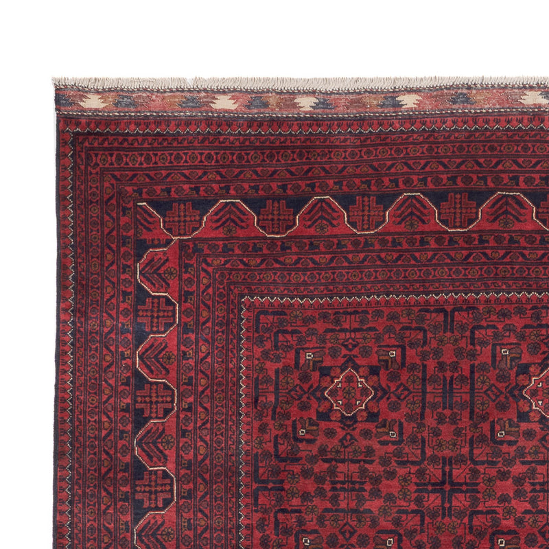 Tapis afghan - Kunduz - 292 x 198 cm - rouge foncé