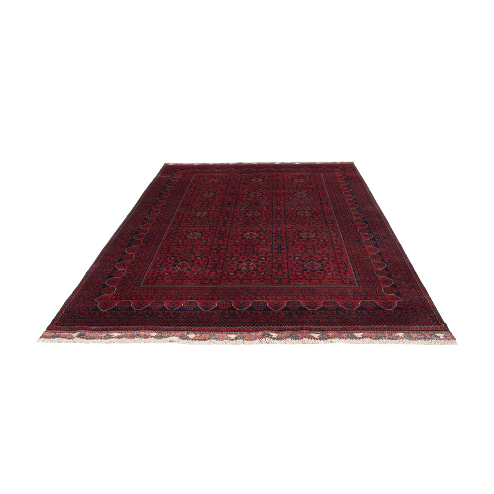 Tapis afghan - Kunduz - 292 x 198 cm - rouge foncé