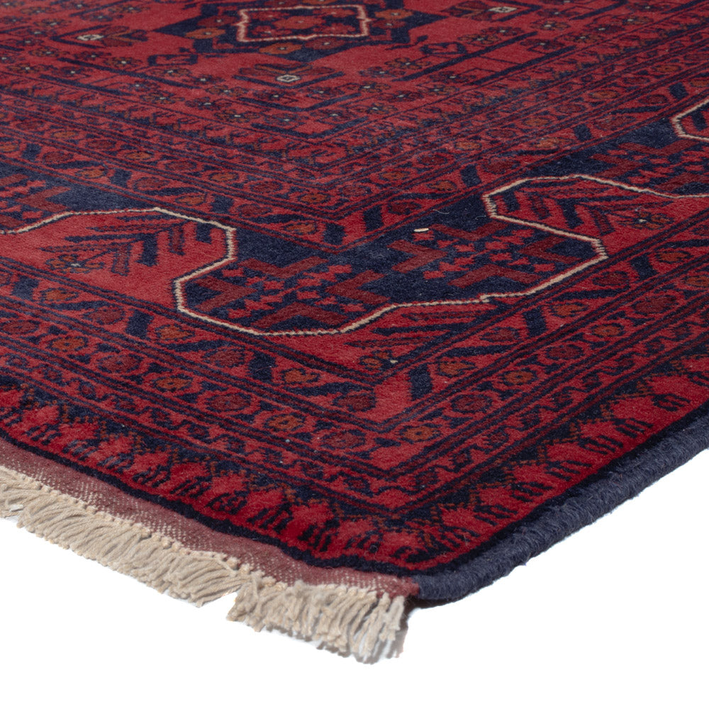 Afghan Teppich - Kunduz - 297 x 194 cm - dunkelrot