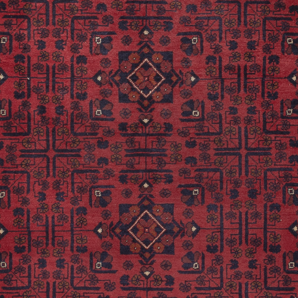 Tapis afghan - Kunduz - 290 x 195 cm - rouge foncé