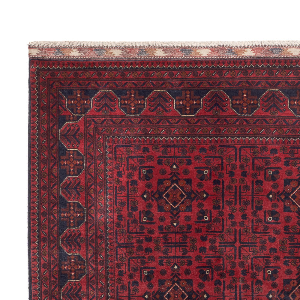 Tapis afghan - Kunduz - 290 x 195 cm - rouge foncé