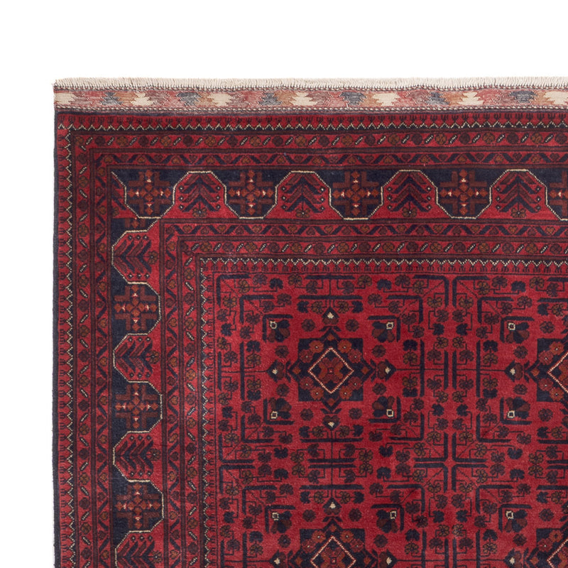 Tapis afghan - Kunduz - 290 x 195 cm - rouge foncé