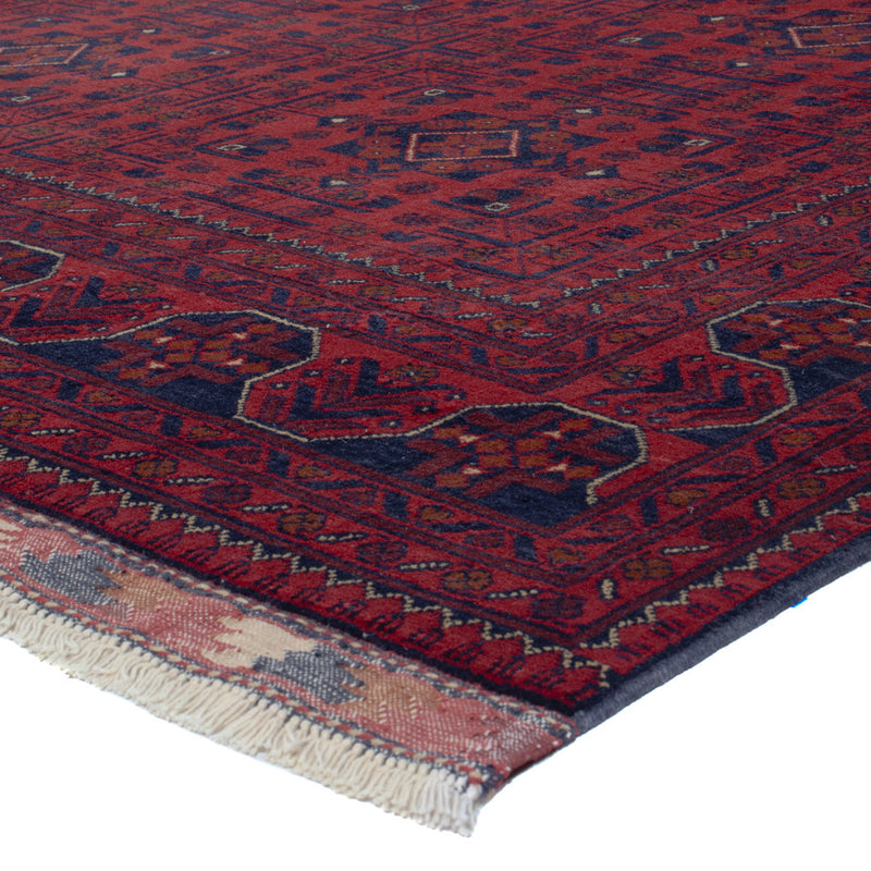 Tapis afghan - Kunduz - 290 x 195 cm - rouge foncé