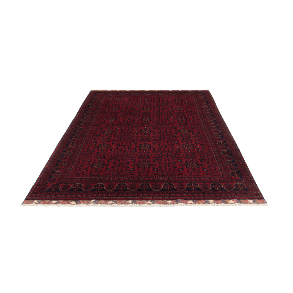 Tapis afghan - Kunduz - 290 x 195 cm - rouge foncé