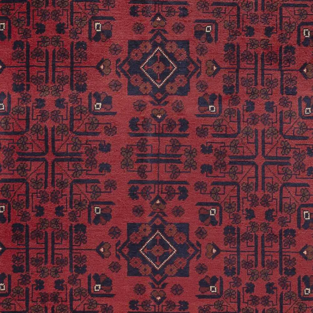 Tapis afghan - Kunduz - 288 x 197 cm - rouge foncé