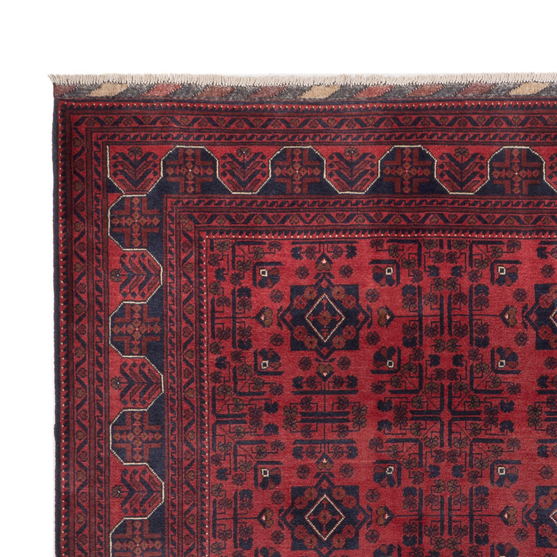Tapis afghan - Kunduz - 288 x 197 cm - rouge foncé
