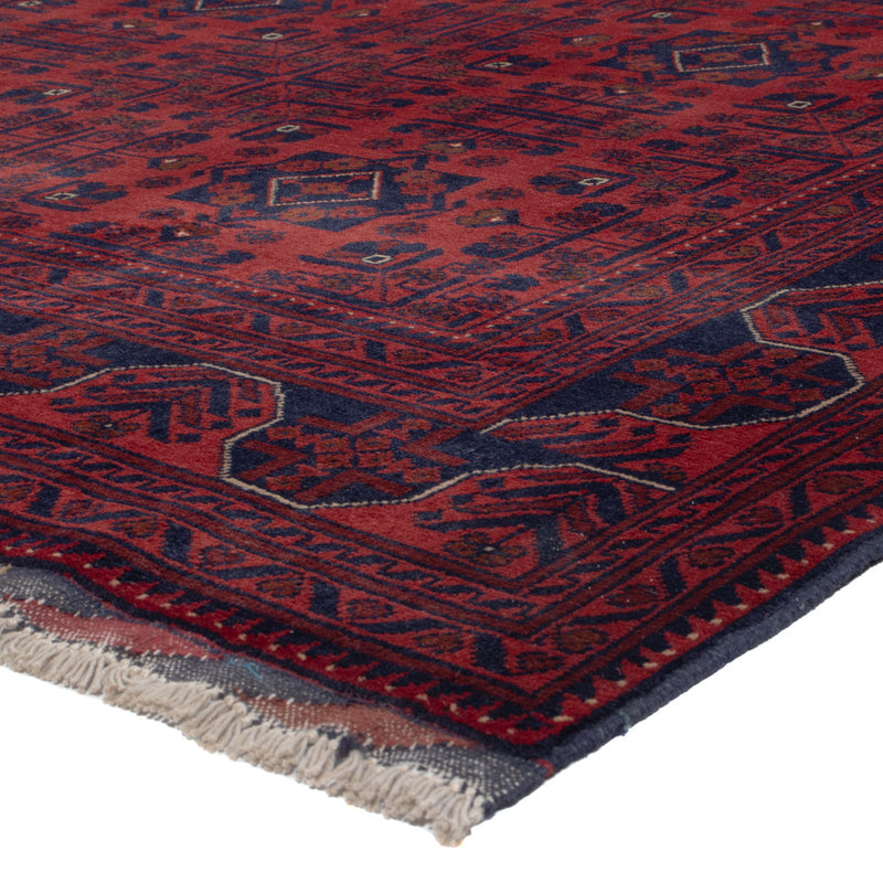 Tapis afghan - Kunduz - 288 x 197 cm - rouge foncé