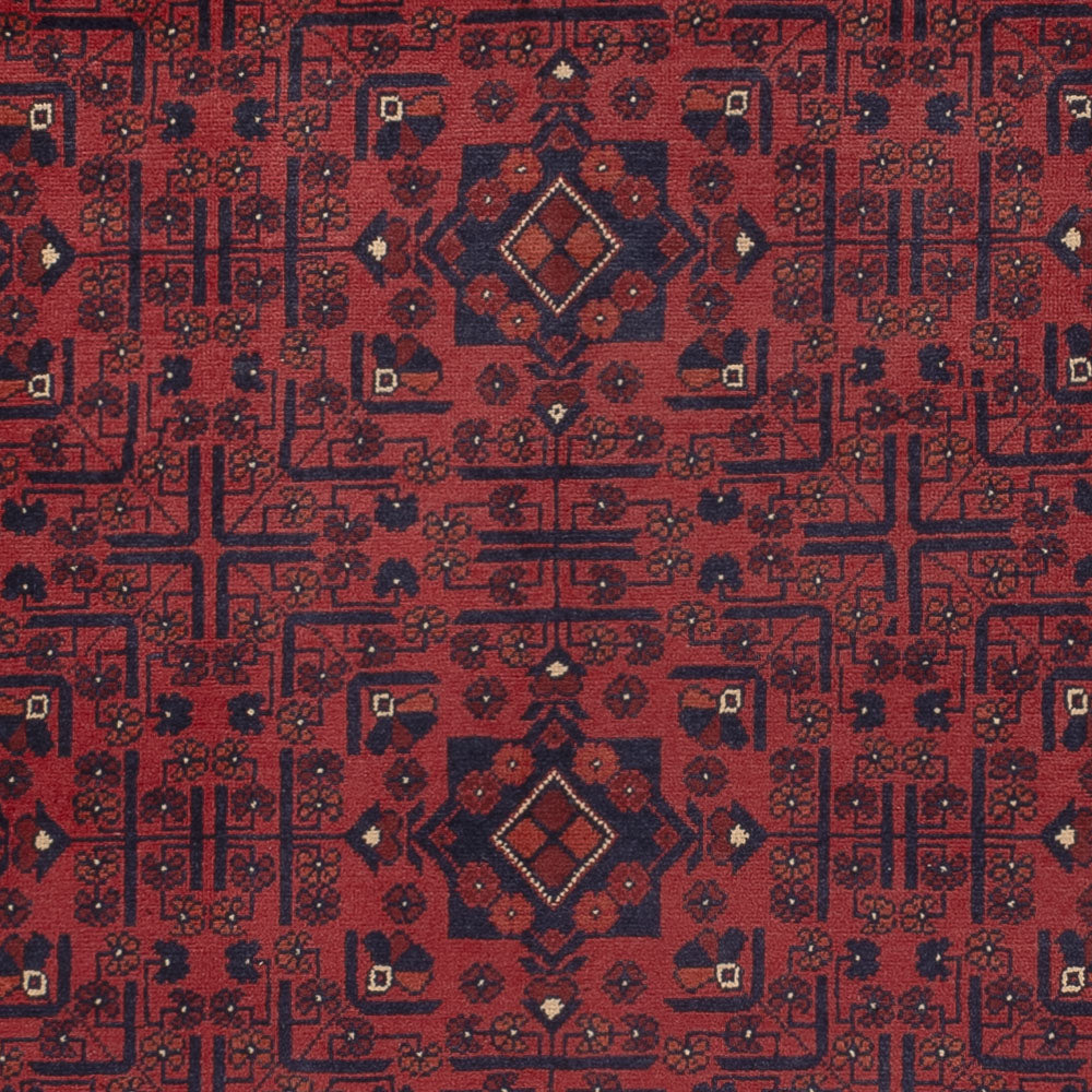 Tapis afghan - Kunduz - 290 x 196 cm - rouge foncé