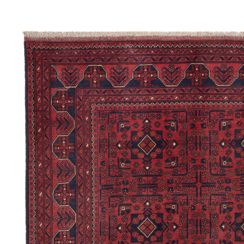 Tapis afghan - Kunduz - 290 x 196 cm - rouge foncé