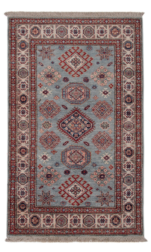 Tapis Ziegler - Kazak - 126 x 77 cm - bleu clair