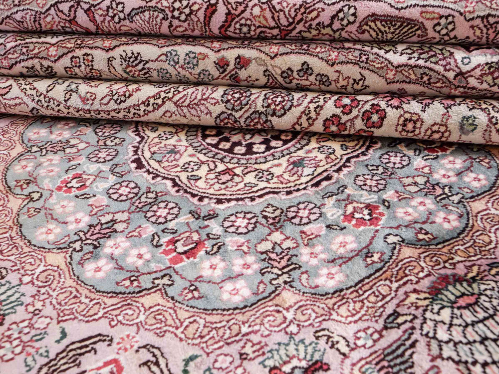 Tapis en soie - Soie chinoise ronde  - 300 x 300 cm - beige