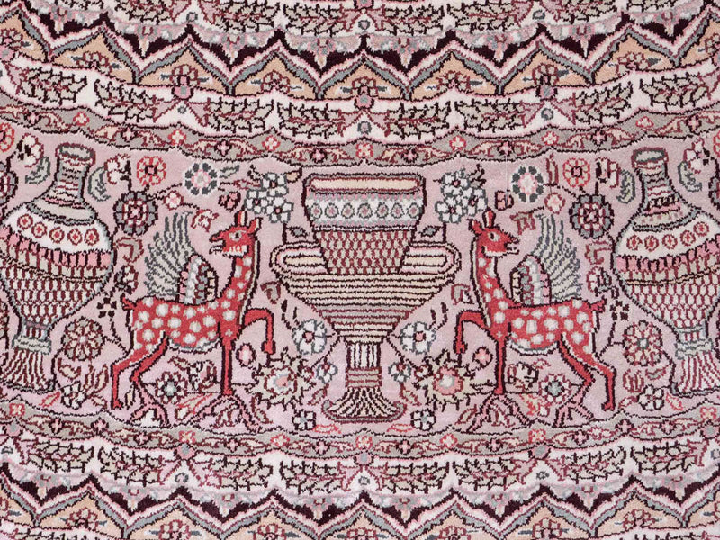 Tapis en soie - Soie chinoise ronde  - 300 x 300 cm - beige